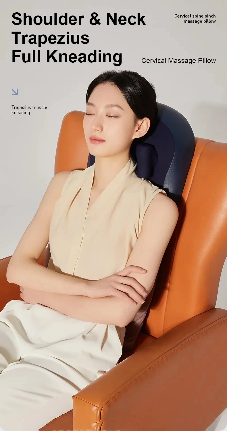 Trapezius Electric Neck Massage Pillow For Elderly