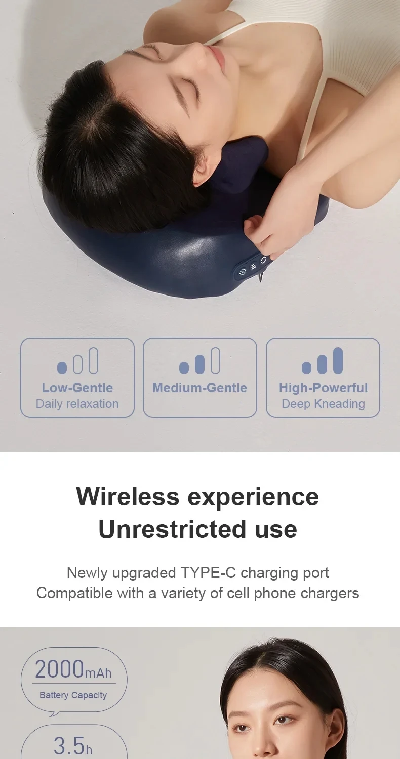 Trapezius Electric Neck Massage Pillow For Elderly