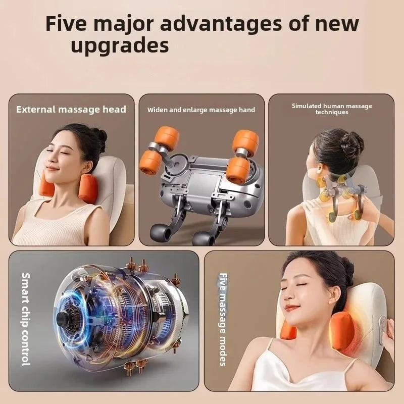 Trapezius Electric Neck Massage Pillow For Elderly