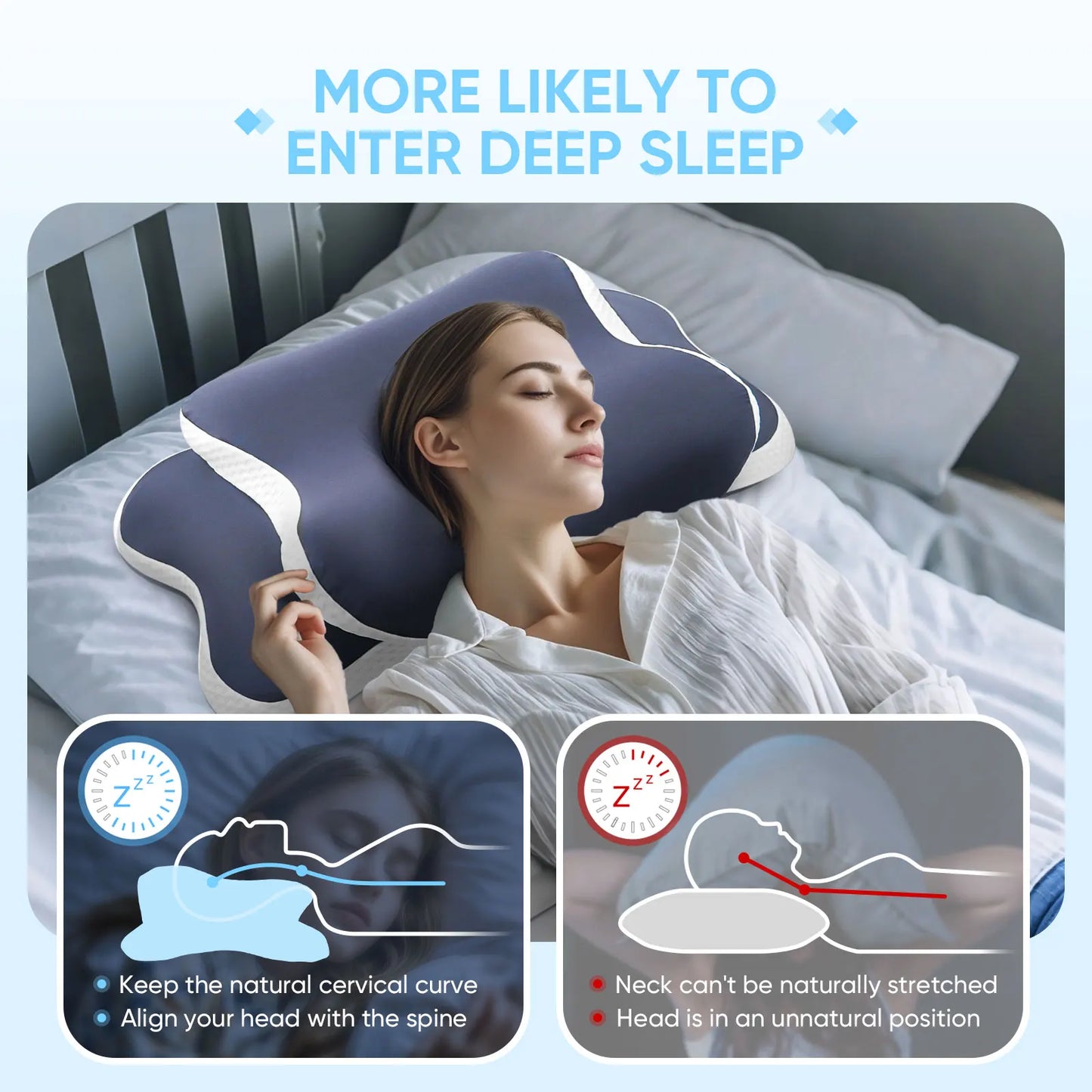 Memory Foam Cervical Pillow For Elderly