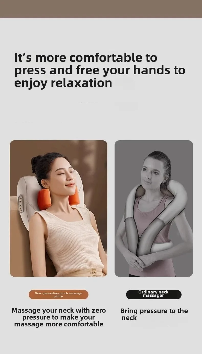 Trapezius Electric Neck Massage Pillow For Elderly