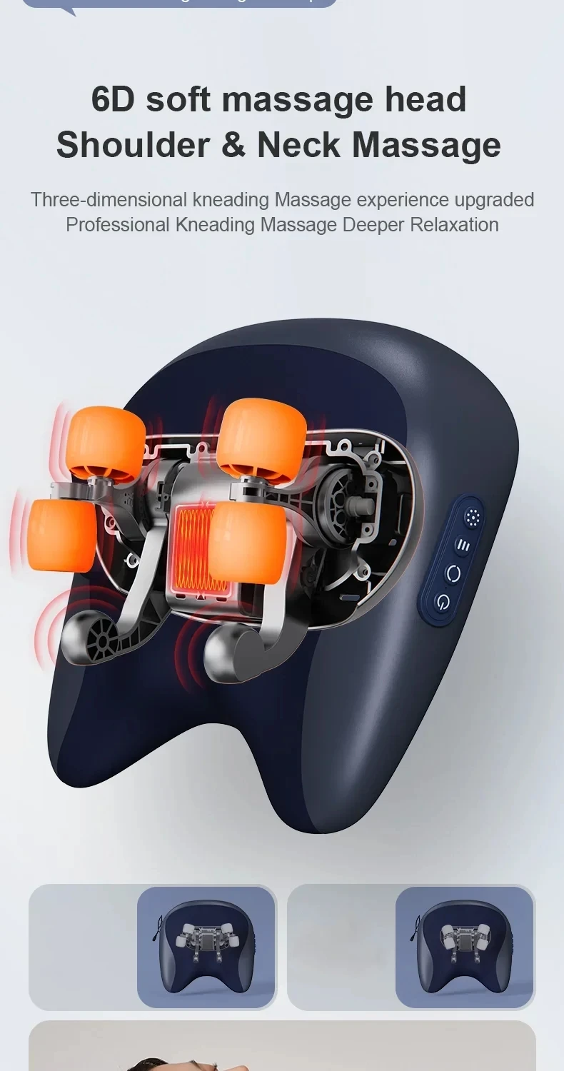 Trapezius Electric Neck Massage Pillow For Elderly