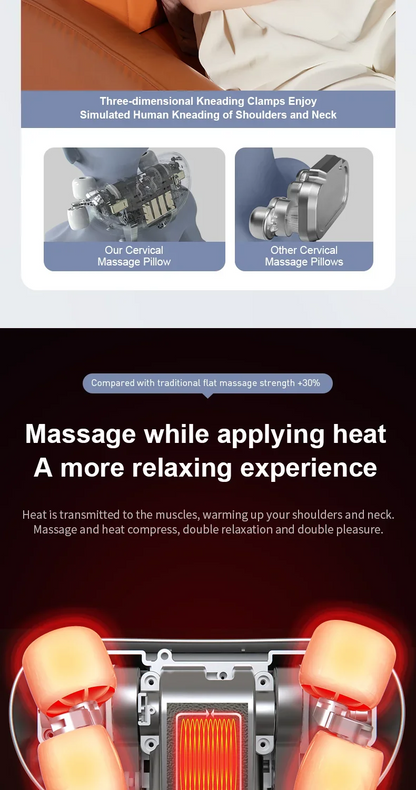 Trapezius Electric Neck Massage Pillow For Elderly