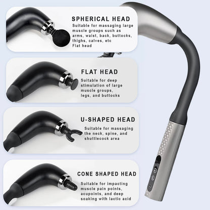 Electric Lengthened Handle Gun Masssager For Elderly