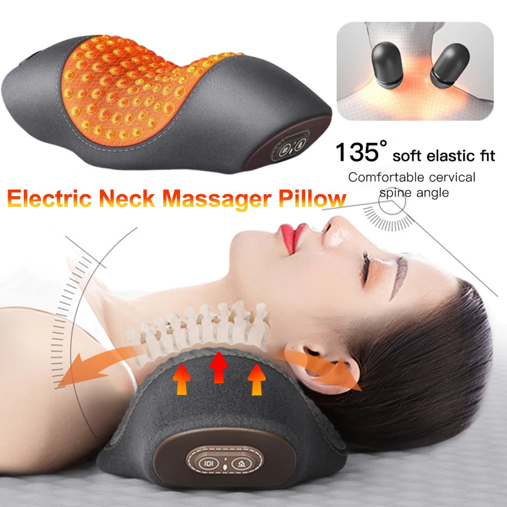 Electric Heating Neck Massage Pillow For Seniors